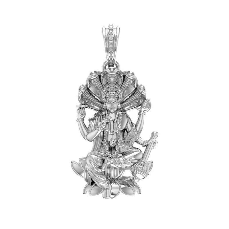 Divine Serpent Grace: Vishnu & Sheshnaag Pendant92.5% Pure God Vishnu Pendant (Big Size) for Men & Women