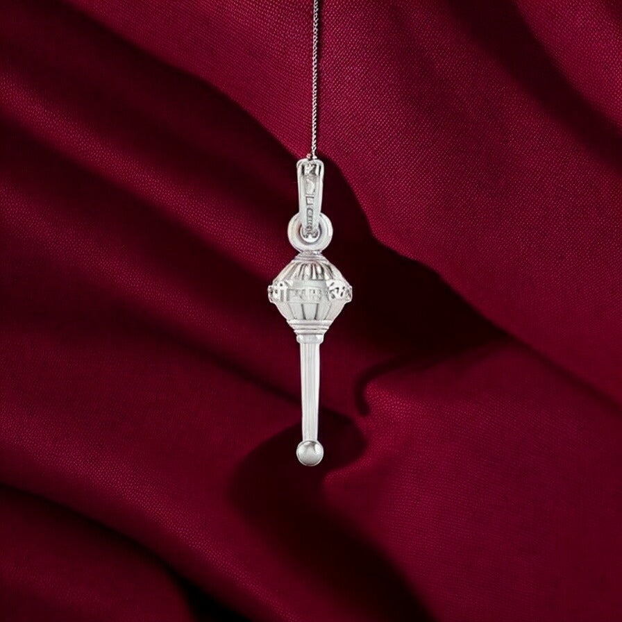 Hanuman’s Power in Silver Premium Gada Collection - 92.5% Pure Silver - God Hanuman Gada Pendant (Big size) - Symbol of Devotion: Hanuman's Sacred Gada