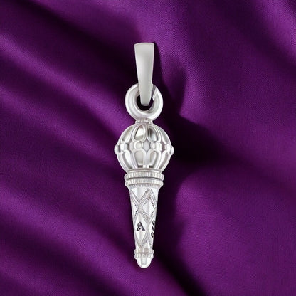 Sacred Symbol of Strength: Hanuman Gada Pendant - 92.5% Pure God Hanuman Gada Pendant (Big size) - Symbol of Devotion: Hanuman's Sacred Gada