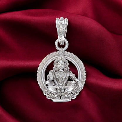 92.5% Pure Sterling Silver God Ayyappa (Big Size) Pendant for Men & Women