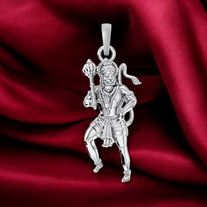 Hanuman in Grace Standing Pendant for Devotees92.5% Pure God Hanuman Bajrang Bali Pendant Locket for Kids
