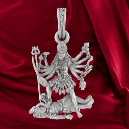 Embrace the Power of Maa Kaali - Pendant for Protection (92.5% purity) Maa Kali Pendant for Men & Women Pure Silver Locket