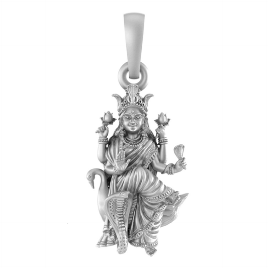 Sterling Silver (92.5% purity) Mansa Devi Pendant for Men & Women Pure Silver Locket