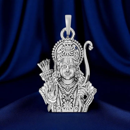 Ram Ji Blessing Pendant: Wear Divine Protection (92.5% purity) Ramji Face Pendant for Men & Women Pure Silver Locket
