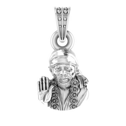 Sai Baba Blessing Pendant: Carry His Blessings Everywhere (92.5% purity) Sai Baba Pendant for Men & Women Pure Silver Locket