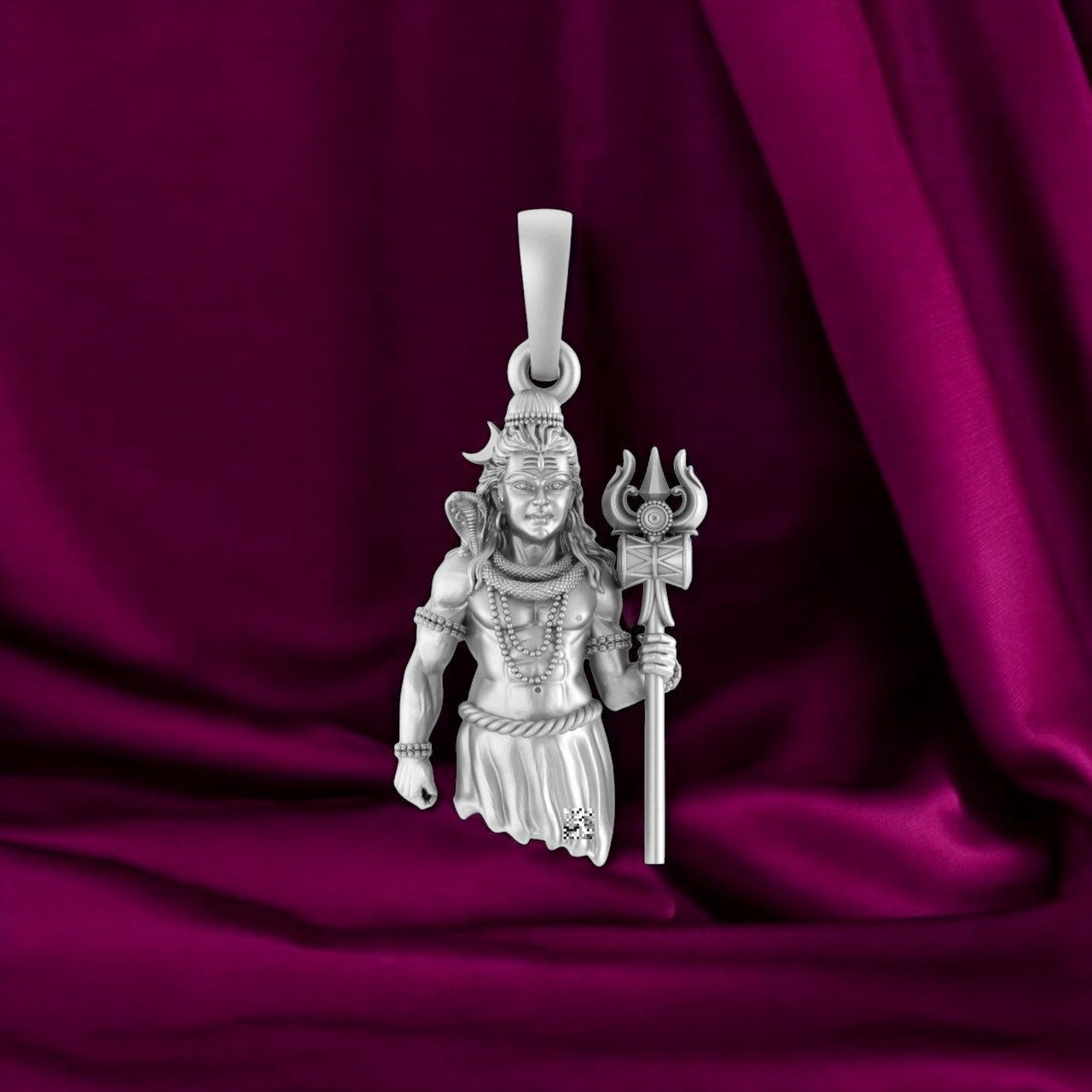 Shiv Shakti Pendant Power in Every Trishul (92.5% purity) Shiva Pendant for Men & Women Pure Silver Locket