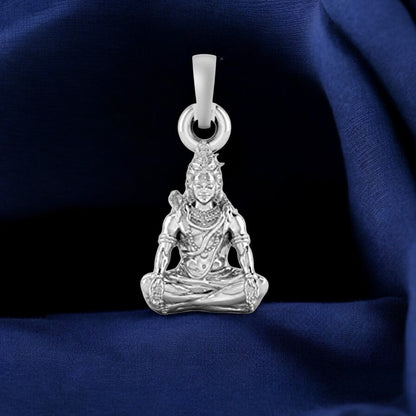 Samadhi Pendant by Shiv The Inner Journey Begins (92.5% purity) Shiva Pendant for Men & Women Pure Silver Locket