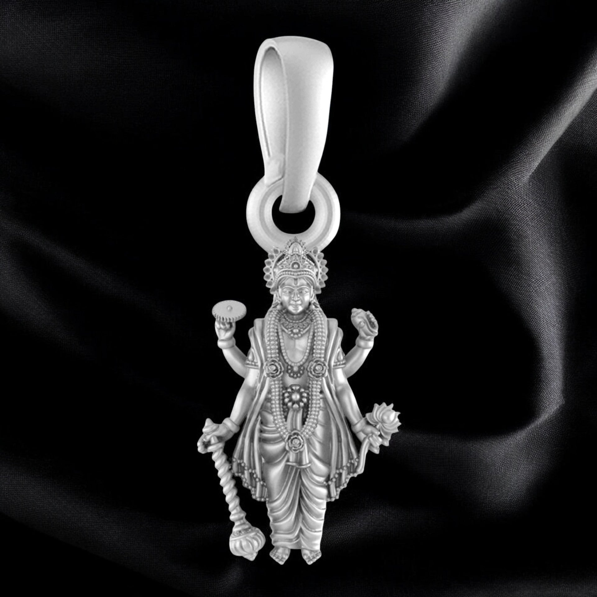 Sacred Symbol: Lord Vishnu Pendant92.5% Pure God Vishnu Pendant (Big Size) for Men & Women