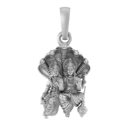 Eternal Blessings Vishnu Luxmi Pendant92.5% Pure God Vishnu Laxmi (Big Size) Pendant for Men & Women
