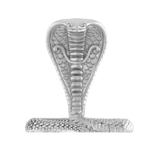 Sterling Silver (92.5% purity) snake idol, Pure Silver shiva snake for worship