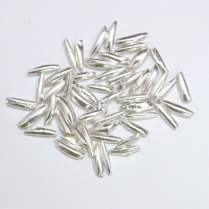 Silver (98% purity) Holy and sacred Rice 51 Pieces for Pooja and Gift, Pure Silver Chawal for temple and worship