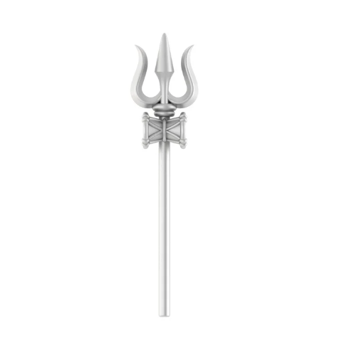 Sterling Silver (92.5% purity) Trishul, Pure Silver shiva Trishul for worship