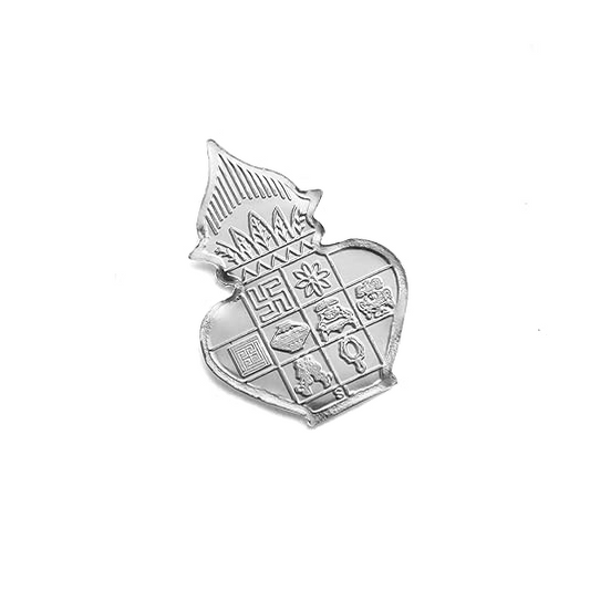 925 Pure Silver Nakshi Kalash Shape Coin/Yantra for Pooja, Gifting & Donation