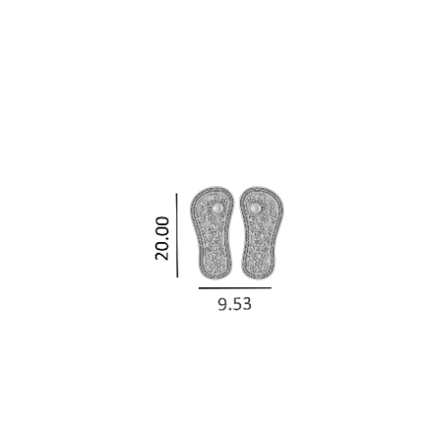 Sterling Silver (92.5% purity) God Laxmi charan Paduka, Pure Silver Maa Lakshmi charan Paduka for wealth and prosperity