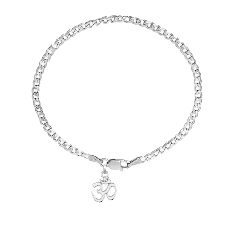 92.5% pure Sterling Silver Curb Designer Bracelet with spiritual OM for Men & Boys