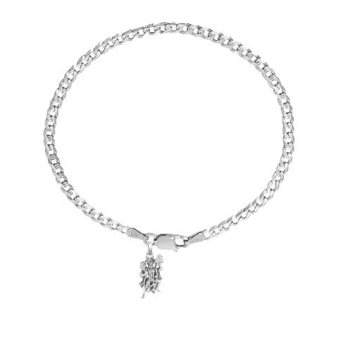 92.5% pure Sterling Silver Curb Designer Bracelet with Charm Hanuman for Men & Boys