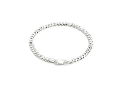 Sterling Silver (92.5% purity) Stylish and Fashionable Curb Bracelet for Men pure silver Bracelet