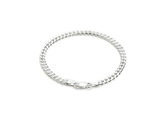Sterling Silver (92.5% purity) Stylish and Fashionable Curb Bracelet for Men pure silver Bracelet
