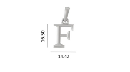 Sterling Silver (92.5% purity) precious Name pendant pure silver designer alphabet F locket