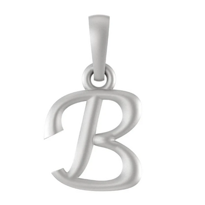 Sterling Silver (92.5% purity) precious Name pendant pure silver designer alphabet B locket