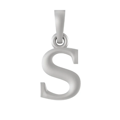 Sterling Silver (92.5% purity) precious Name pendant pure silver designer alphabet S locket