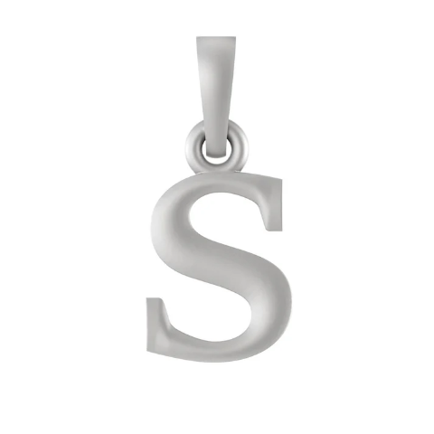 Sterling Silver (92.5% purity) precious Name pendant pure silver designer alphabet S locket