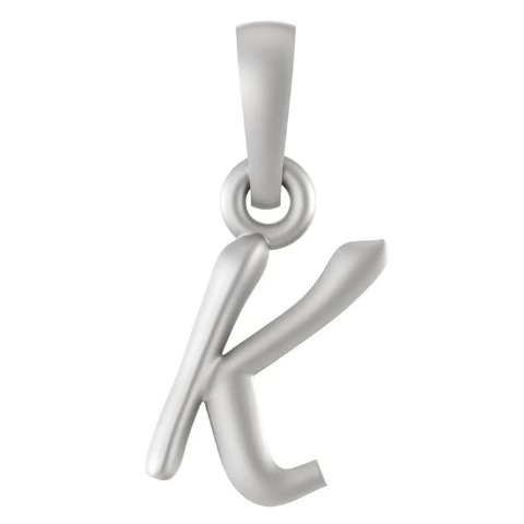 Sterling Silver (92.5% purity) precious Name pendant pure silver designer alphabet K locket