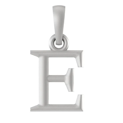 Sterling Silver (92.5% purity) precious Name pendant pure silver designer alphabet E locket
