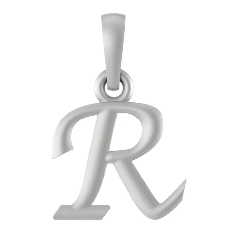 Sterling Silver (92.5% purity) precious Name pendant pure silver designer alphabet R locket