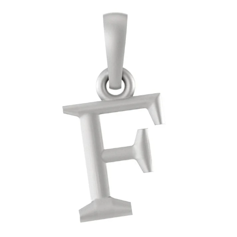Sterling Silver (92.5% purity) precious Name pendant pure silver designer alphabet F locket