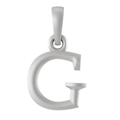 Sterling Silver (92.5% purity) precious Name pendant pure silver designer alphabet G locket