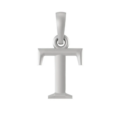 Sterling Silver (92.5% purity) precious Name pendant pure silver designer alphabet T locket