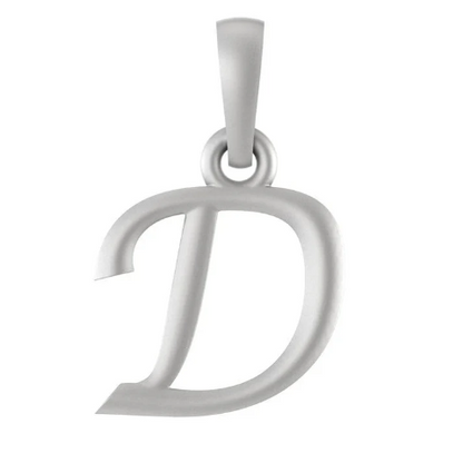 Sterling Silver (92.5% purity) precious Name pendant pure silver designer alphabet D locket