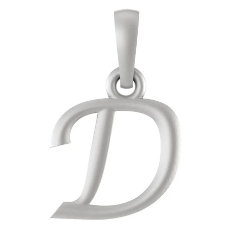 Sterling Silver (92.5% purity) precious Name pendant pure silver designer alphabet D locket