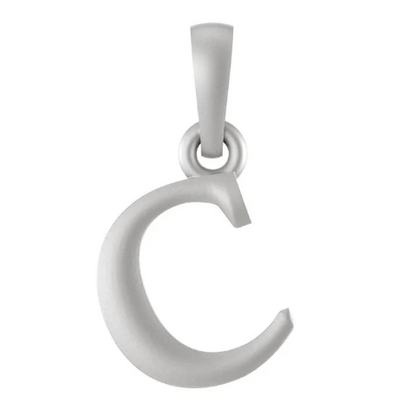 Sterling Silver (92.5% purity) precious Name pendant pure silver designer alphabet C locket