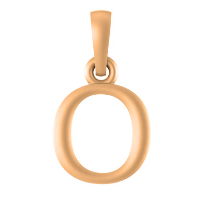 22 CT Gold Plated Silver (92.5% purity) precious and designer Name Alphabet O Pendant For Men and women
