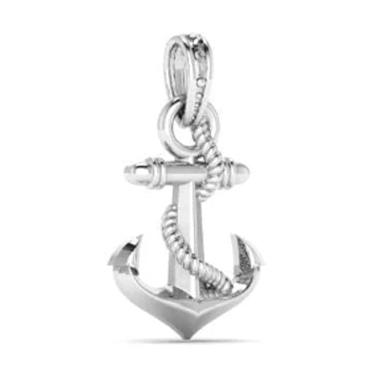 Handcrafted 92.5% Pure Sterling Silver Stylish and Fashionable Ship Anchor Pendant - Ocean-Inspired Accessory for Men & Women