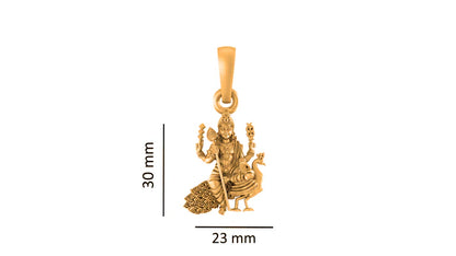 22 CT Gold Plated Silver (92.5% purity) God Kartikeya Pendant (Big Size) for Men and Women