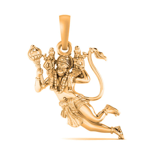 22 CT Gold Plated Silver (92.5% purity) God Hanuman (Big Size) Pendant for Men