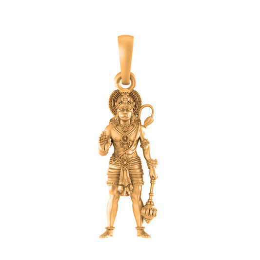 22 CT Gold Plated Silver (92.5% purity) God Hanuman (Big Size) Pendant for Men