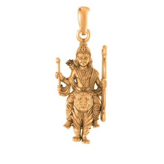 22 CT Gold Plated Silver (92.5% purity) God Ayappa Pendant (Big Size) for Men and Women