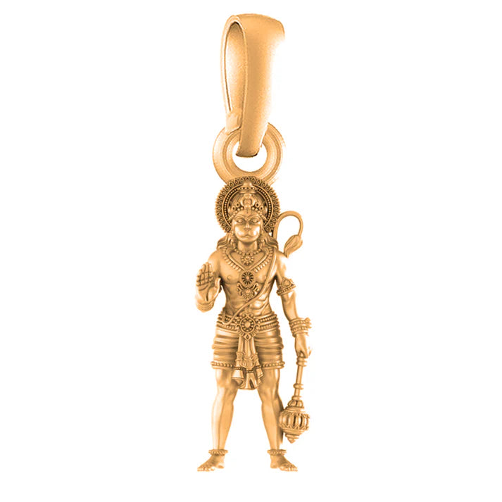 22 CT Gold Plated Silver (92.5% purity)God Hanuman Pendant for Men
