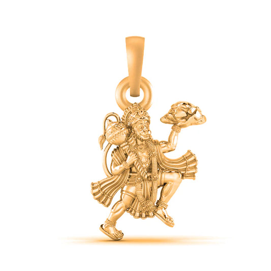 22 CT Gold Plated Silver (92.5% purity) God Hanuman Pendant Pendant for Men