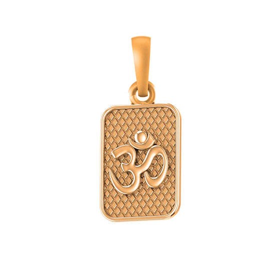 22 CT Gold Plated Silver (92.5% purity) Spiritual OM Pendant for Men and Women