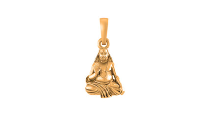 22 CT Gold Plated Silver (92.5% purity) Spiritual Raghavendra Swamy Pendant for Men and Women