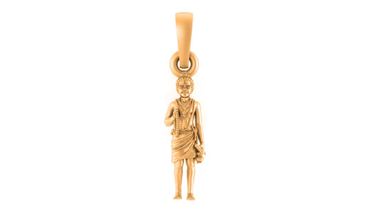 22 CT Gold Plated Silver (92.5% purity) Spiritual Swaminarayan Pendant for Men and Women