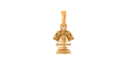 22 CT Gold Plated Silver (92.5% purity) God Shiv Pendant for Men and Women