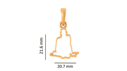 22 CT Gold Plated Silver (92.5% purity) Spiritual Swami Samarth Pendant for Men and Women