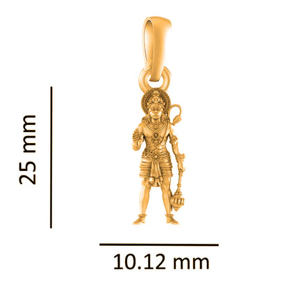 22 CT Gold Plated Silver (92.5% purity)God Hanuman Pendant for Men