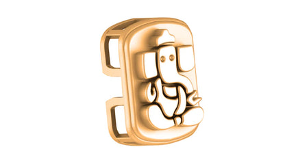 22 CT Gold Plated Silver (92.5% purity) God Ganesh Pendant for Men, Boys Girls and Women
